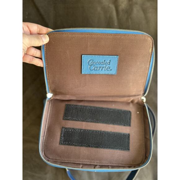 "Compact Carrie" Casual Concealed Carry Bag Purse Blue w/ Removable Holster Used - Picture 1 of 12